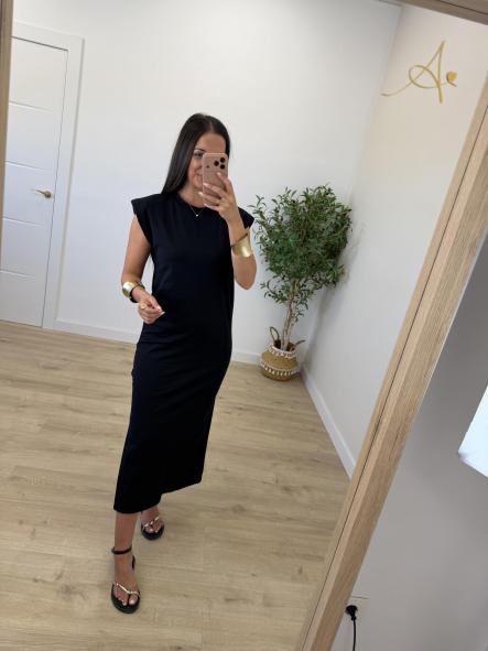 Vestido Hombreras Negro [1]