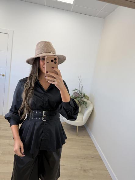 Camisa Negra Fajín [0]