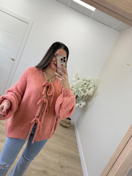 Cardigan Salmón Lacitos  [1]