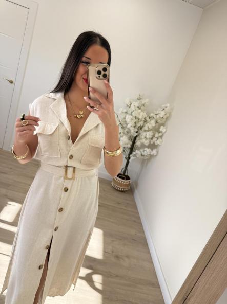 Vestido Martina Beige