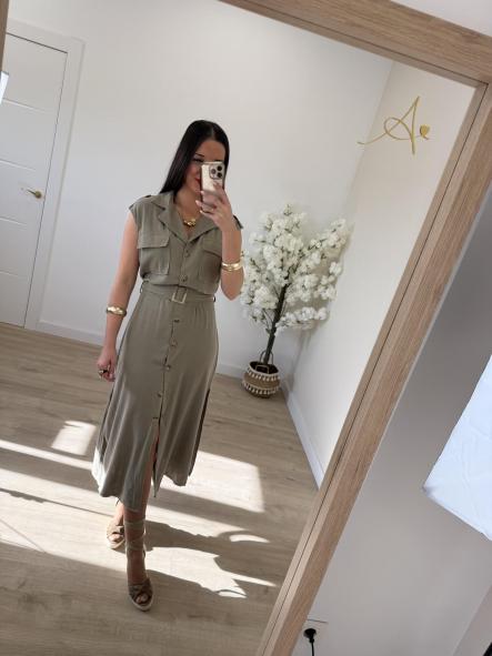 Vestido Martina Kaki