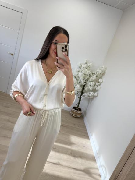 Conjunto Satén Beige 