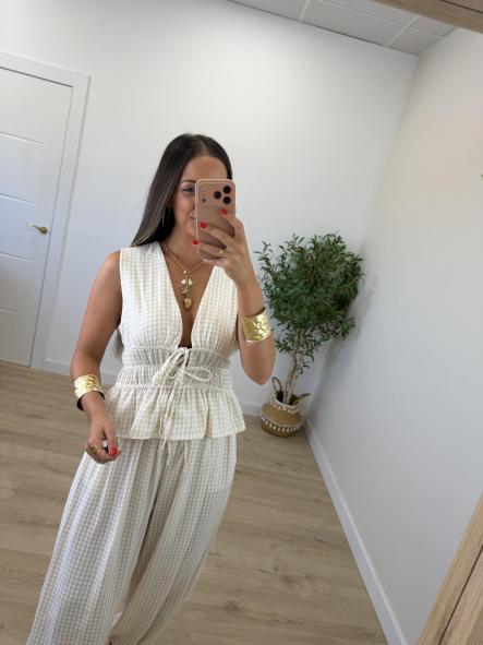 Conjunto Vichy Berrocal Beige [1]