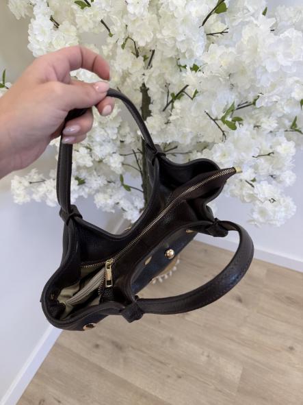 Bolso Chocolate Tachas Piel  [1]