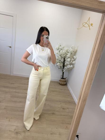 Jeans Recto Amarillo Pastel  [2]