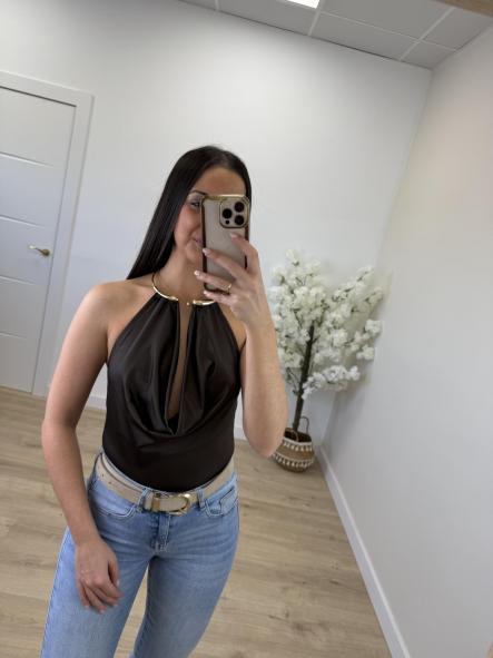 Top Choker Liso Chocolate [0]