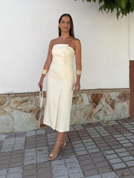 Vestido Eugenia Amarillo Pastel [0]