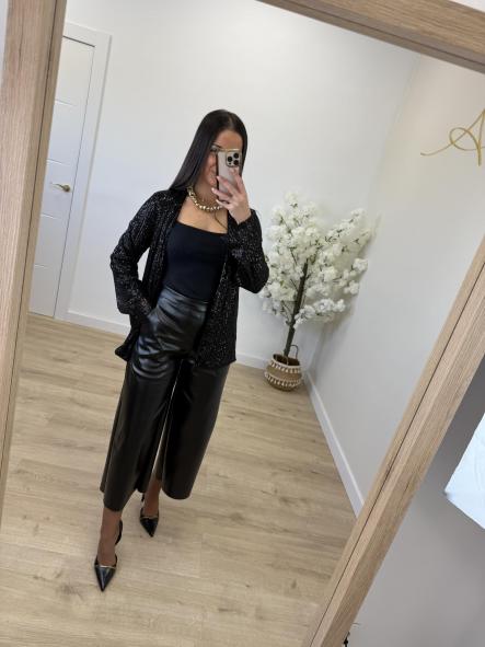 Cárdigan Lentejuela Negro [1]