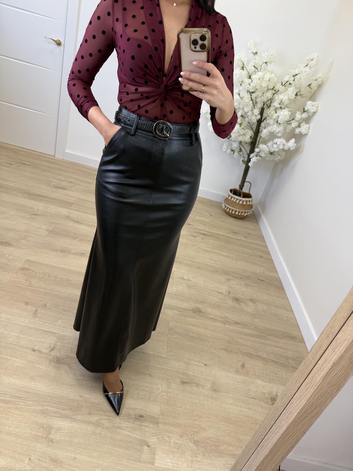 Falda Negra Polipiel