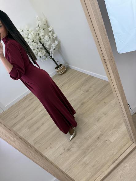 Vestido Granate Broche [3]