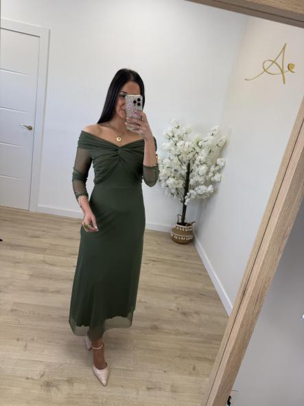 Vestido Regina Kaki [3]