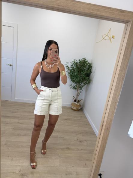 Bermuda Denim Beige y Chocolate [1]