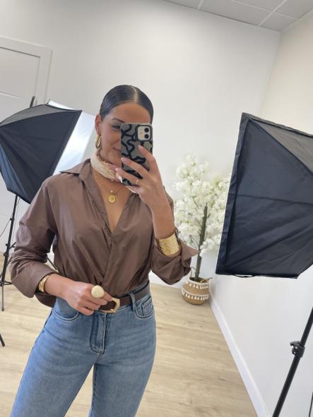 Camisa Rosario Chocolate