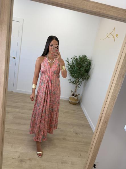 Vestido Marrakech Rosita y Pistacho