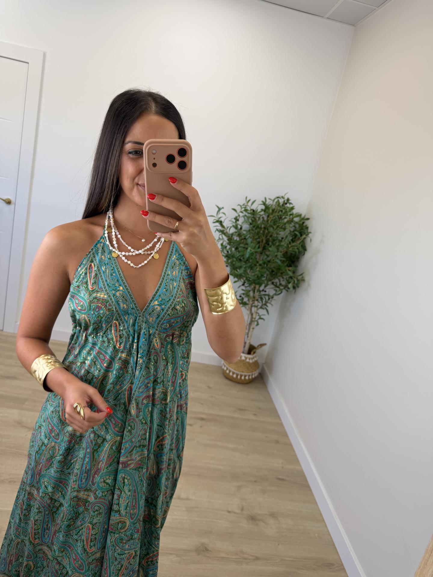 Vestido Marrakech Verde y Azul