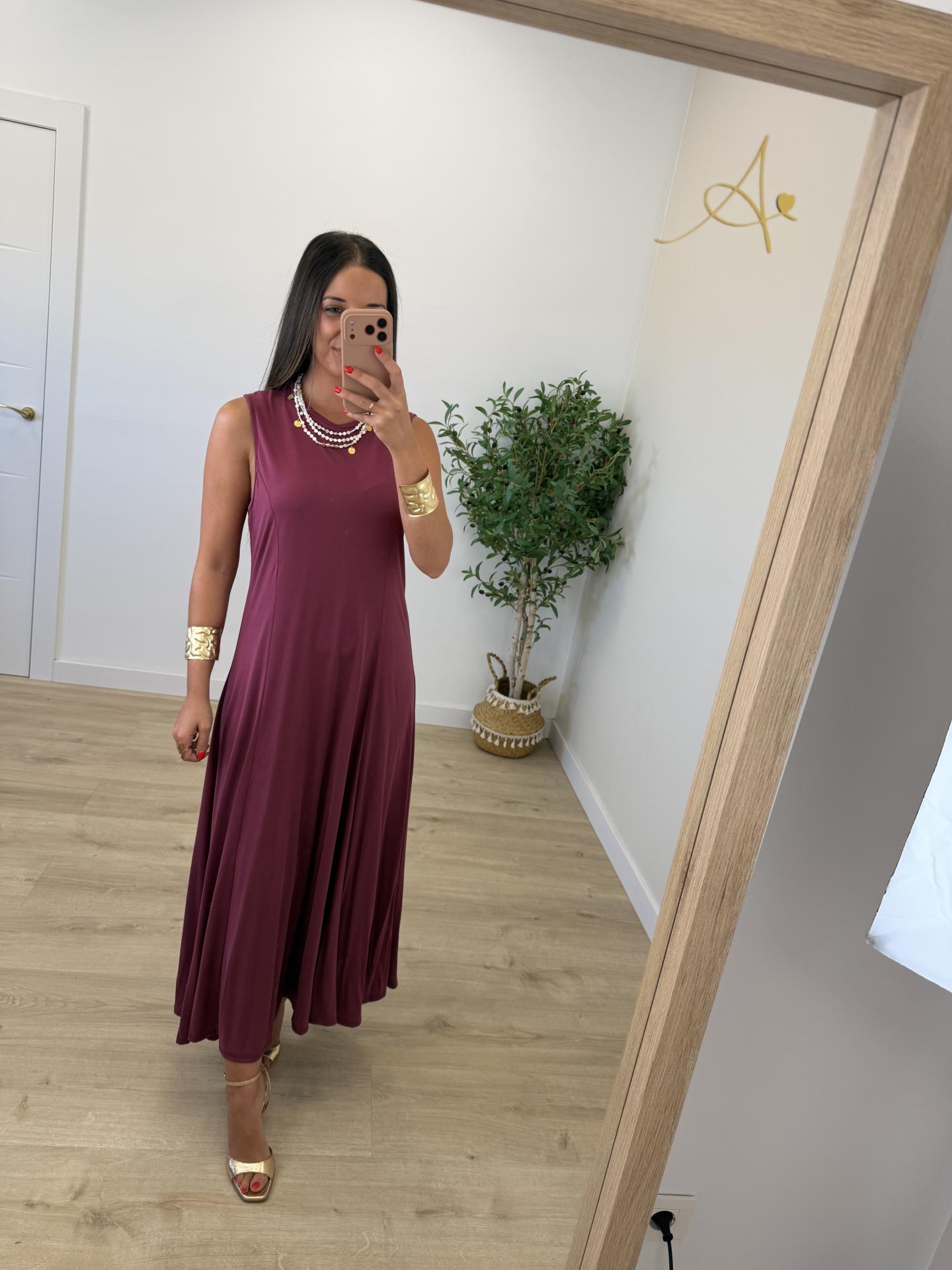 Vestido Fresquito Granate