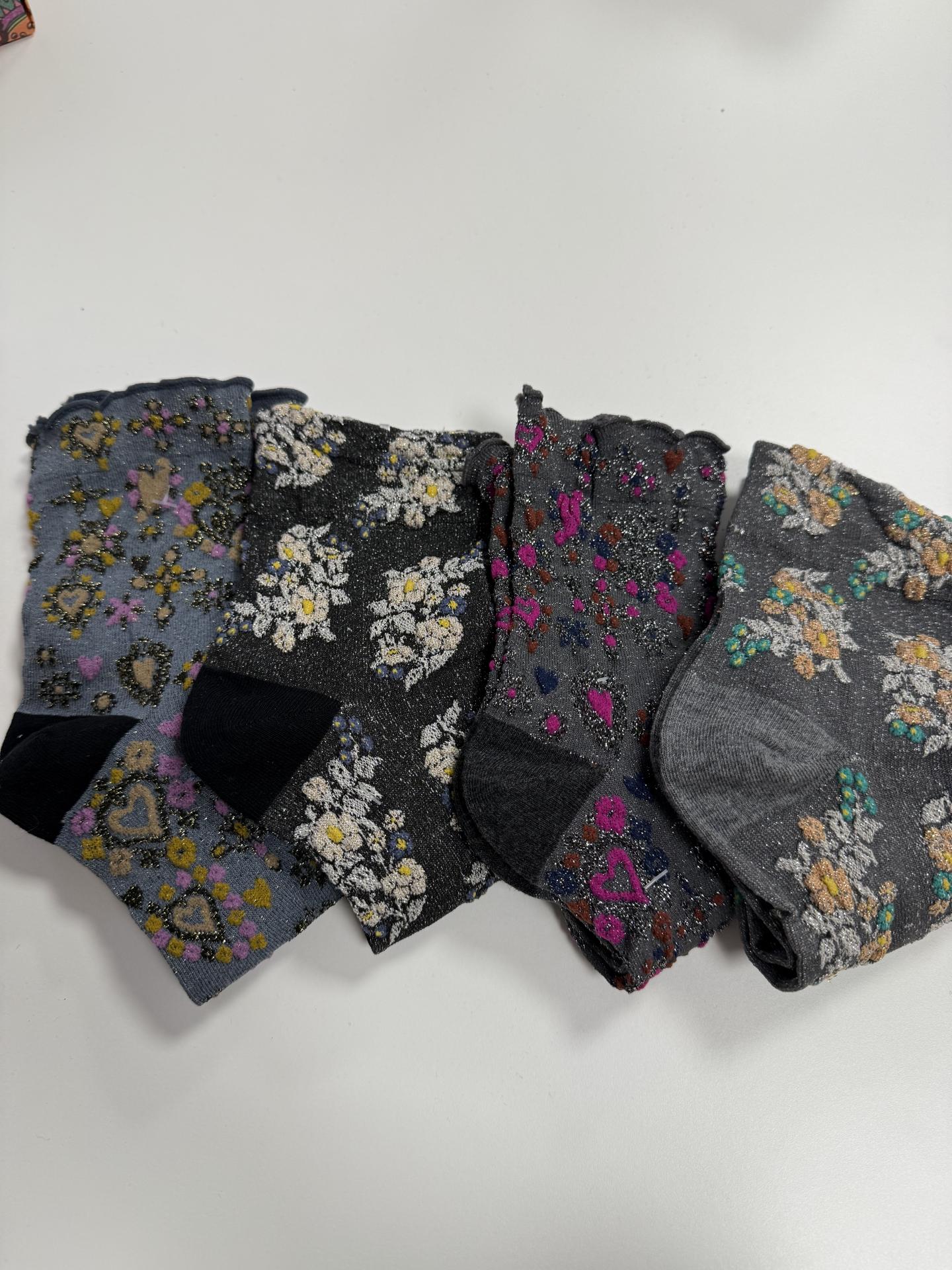 Calcetines Florales Brillito Rosita Pack 4