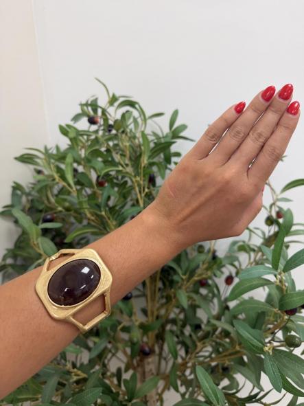 Brazalete Piedra Chocolate