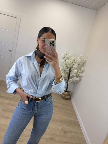 Camisa Rosario Celeste