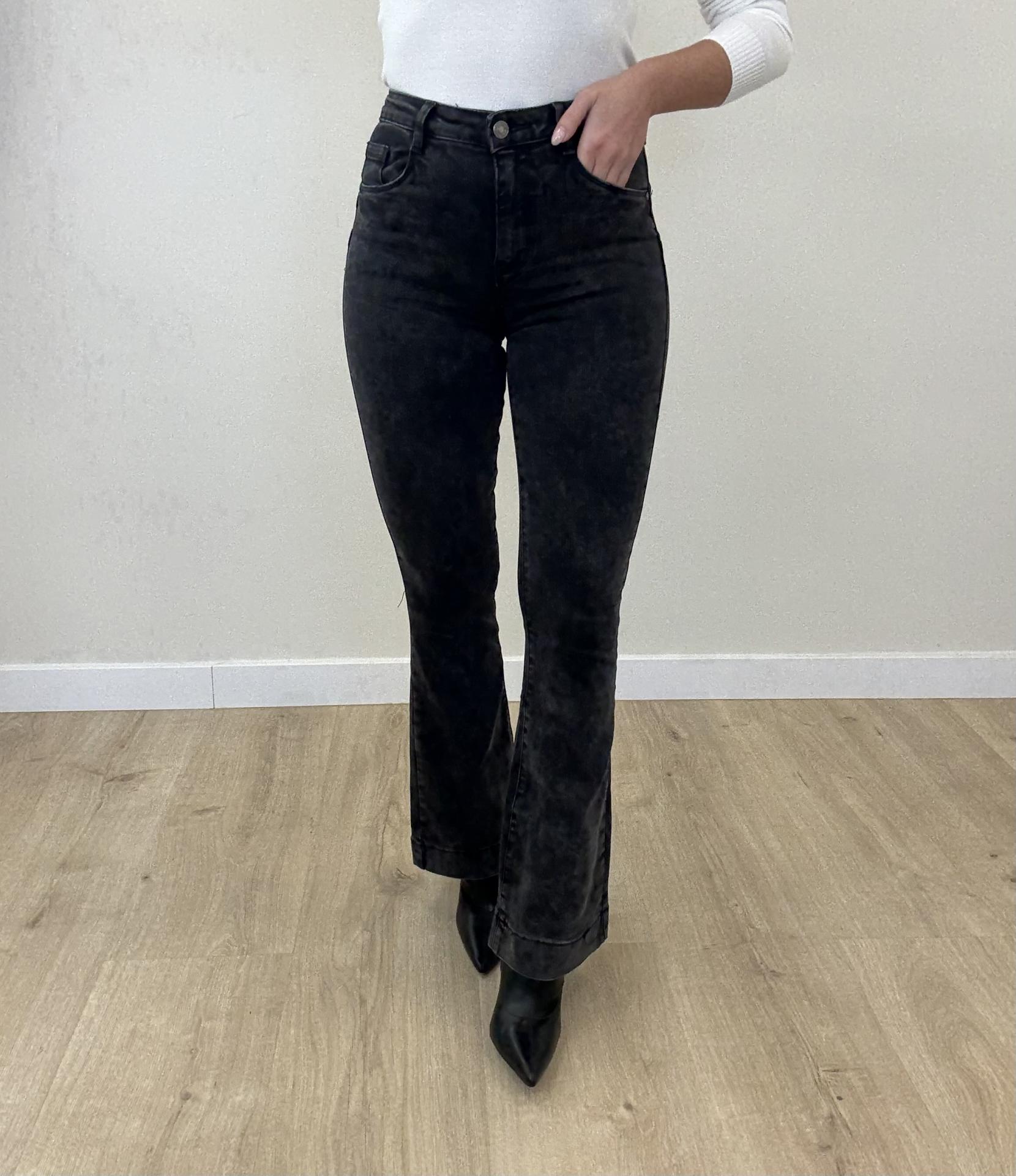 Jeans Campana Gris Oscuro