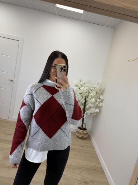 Jersey Rombos Granate [1]