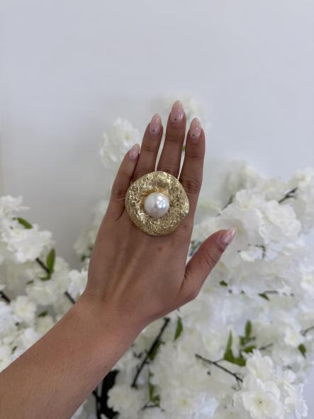 Anillo Perlón Dorado