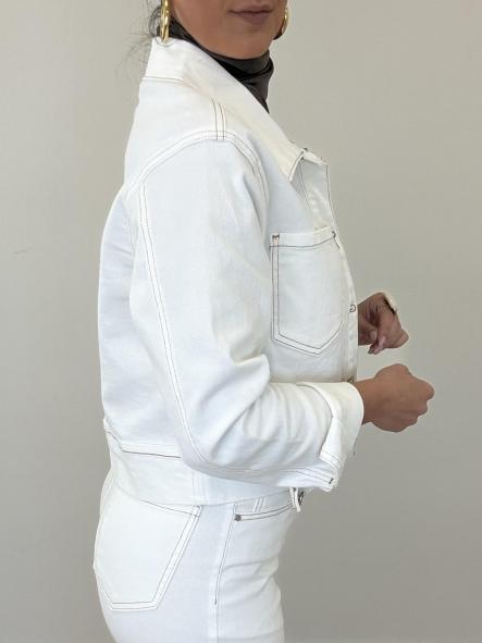 Cazadora Denim Blanca Pespuntes Etiqueta Roja [3]