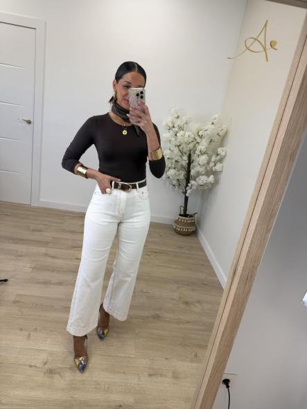 Jeans Blanco Recto Pespuntes [6]