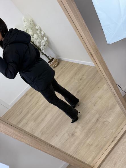 Abrigo Pluma Negro [4]