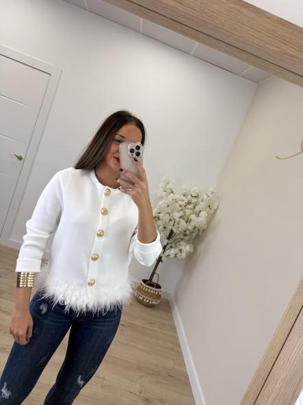 Jersey Plumas Blanco 