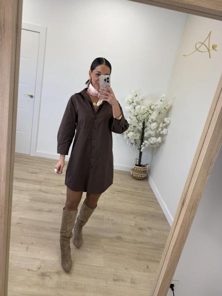 Vestido Camisero Chocolate [3]