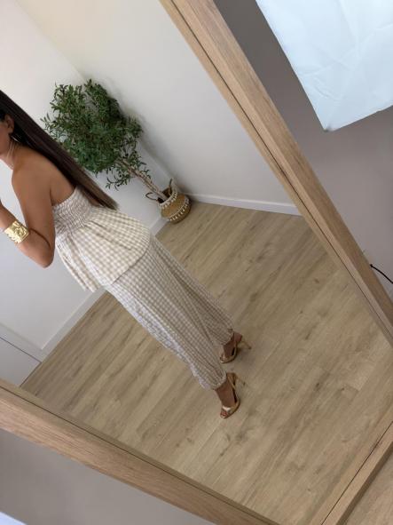 Conjunto Ana Vichy Beige [3]