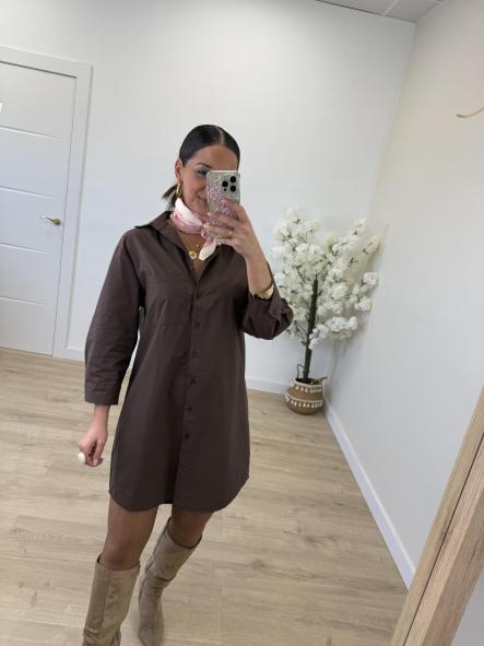 Vestido Camisero Chocolate [2]