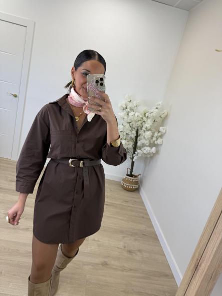 Vestido Camisero Chocolate
