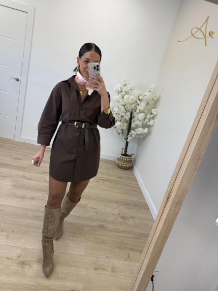 Vestido Camisero Chocolate [1]