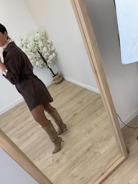 Vestido Camisero Chocolate [4]