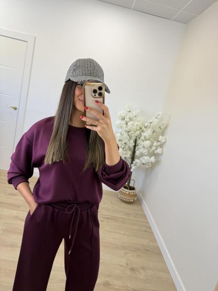 Sudadera Granate Cómoda