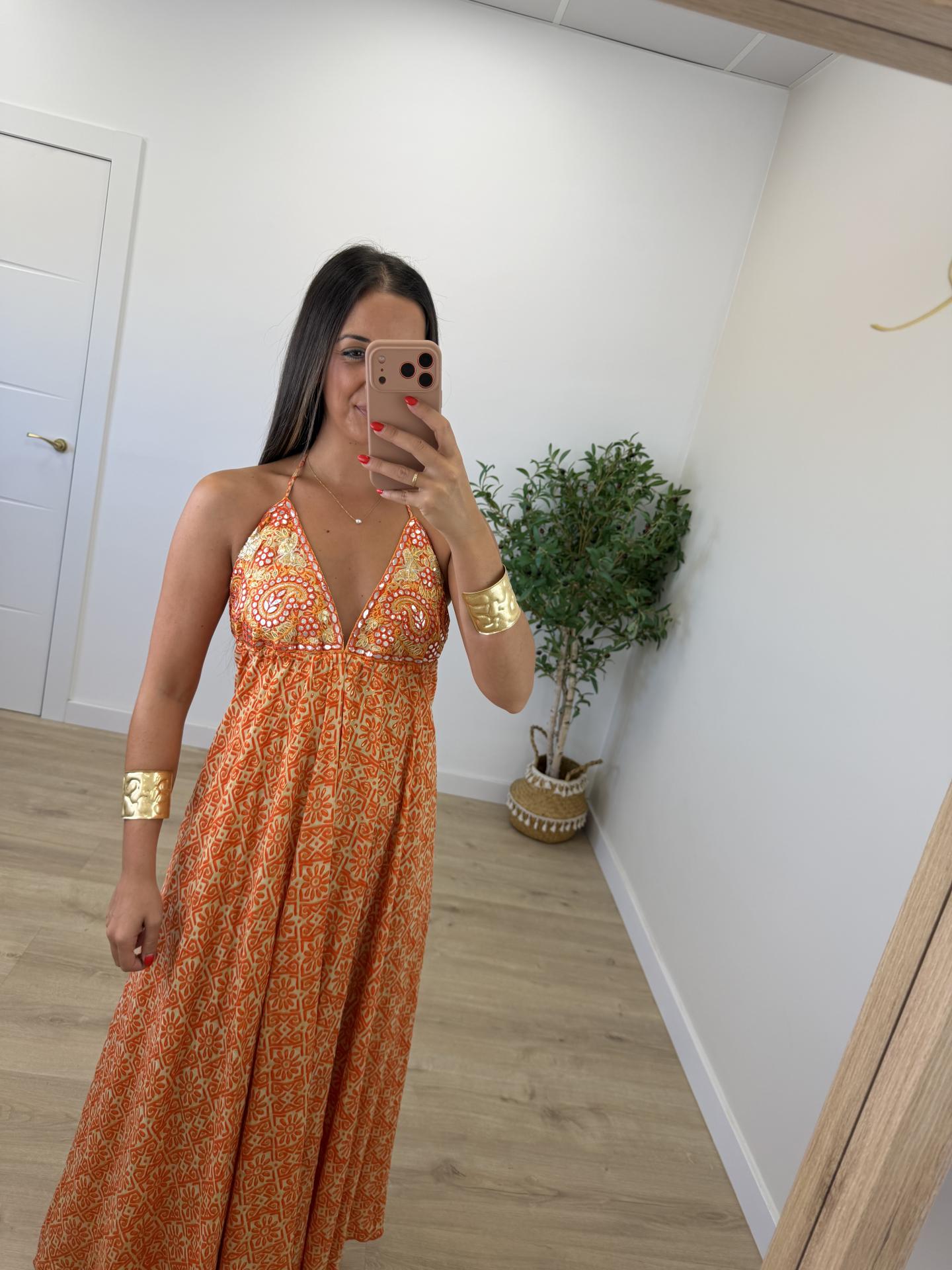 Vestido Espejos Naranja