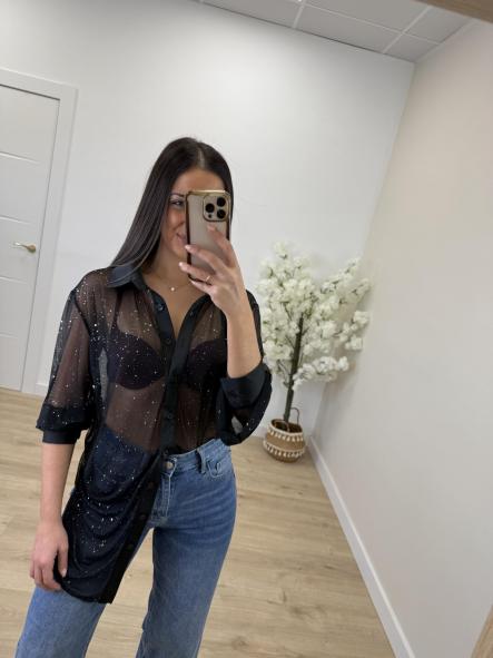 Camisa Destellos Negra [0]