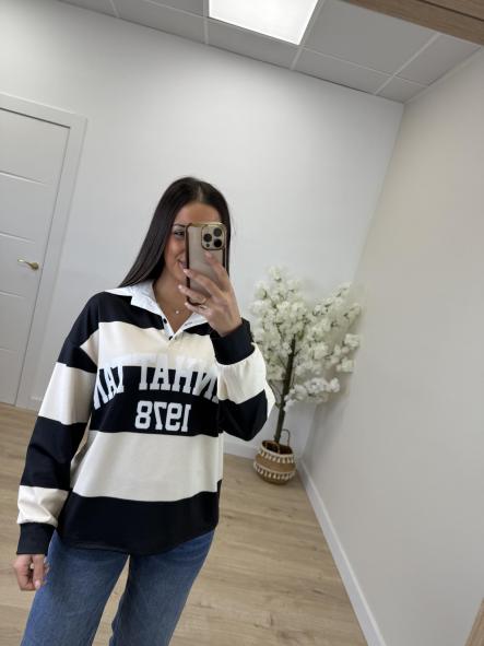 Sudadera Manhattan Negra y Vainilla [1]