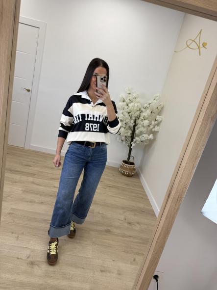 Sudadera Manhattan Negra y Vainilla [2]