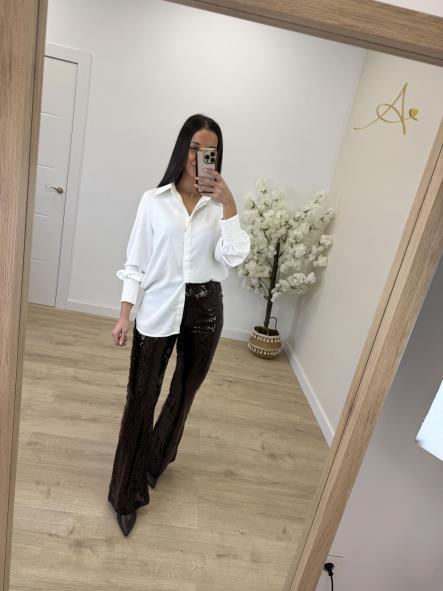 Pantalón Chocolate Lentejuela [1]