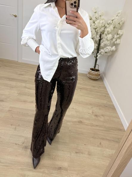 Pantalón Chocolate Lentejuela [0]