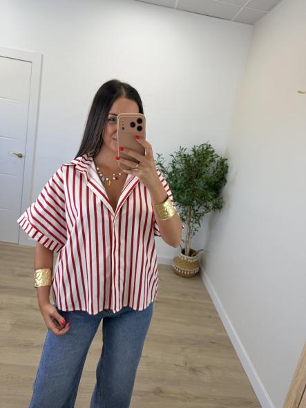 Camisa Roja Rayitas [1]