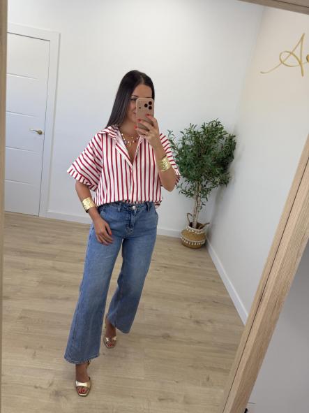 Camisa Roja Rayitas [2]