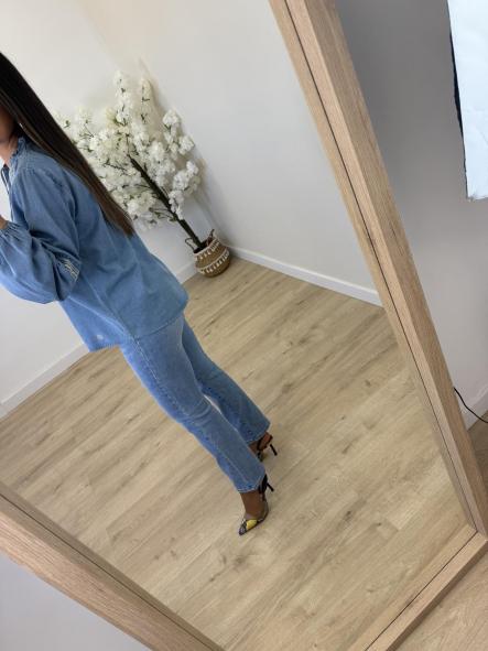 Camisa Bordada Denim  [3]