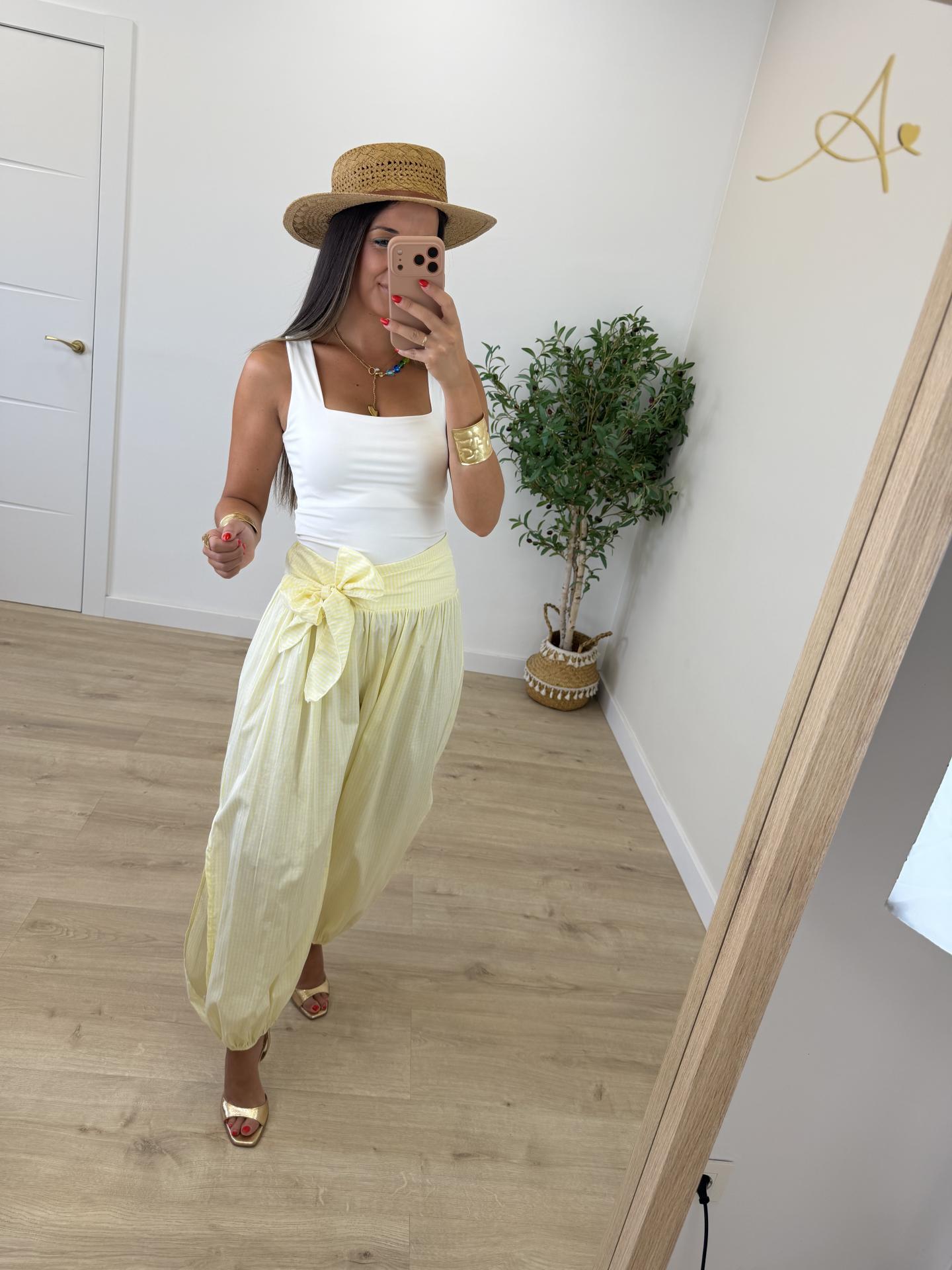 Pantalón Vichy Amarillo
