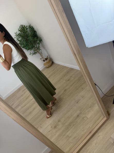 Falda Botones Kaki [4]