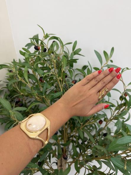 Brazalete Piedra Beige