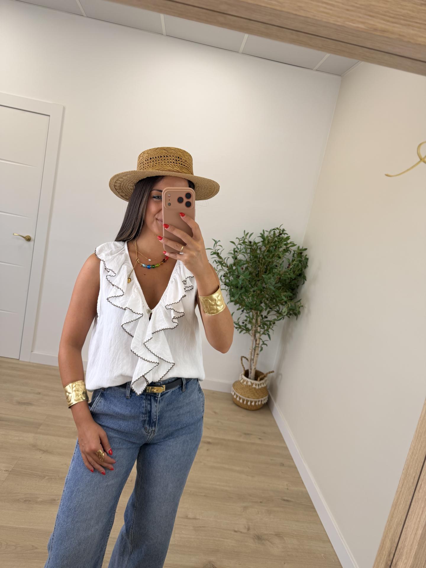 Camisa Volante Blanca